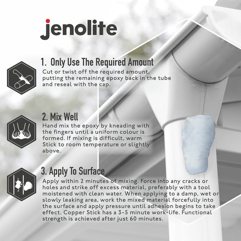 JENOLITE عصا لاصقة لإصلاح البلاستيك من جينوليت - 112 جرام - 4 أونصات - Image 3